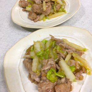 白菜・豚肉炒め