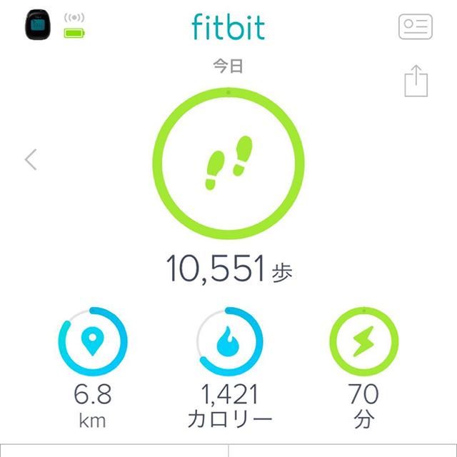 Fitbit歩数の記録
