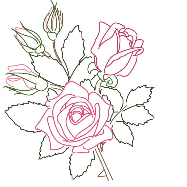 フリーイラスト 薔薇 はなのす 刺繍とイラストとスキル０主婦の在宅ワーク