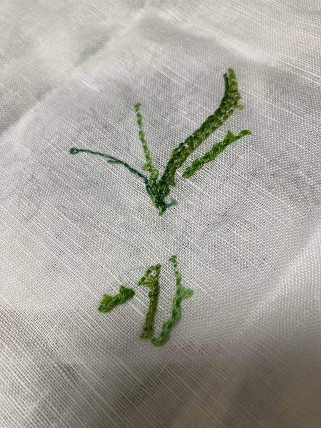 かわいい刺しゅう裏側